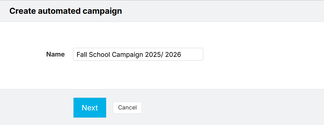 Field to name the campaign
