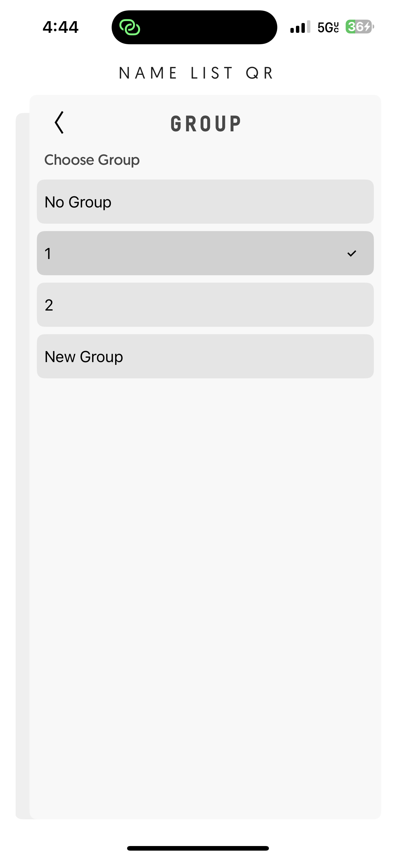Entagged change group selection