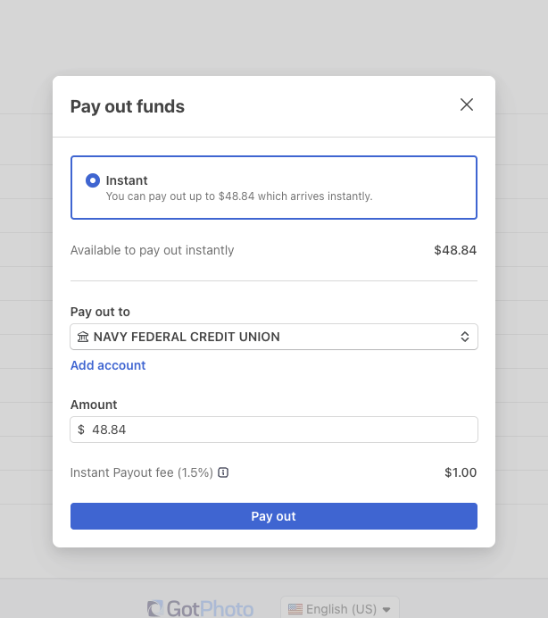Stripe payout fee details