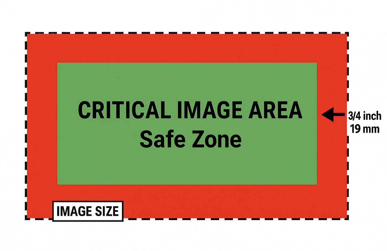 Safe margin guide for print designs