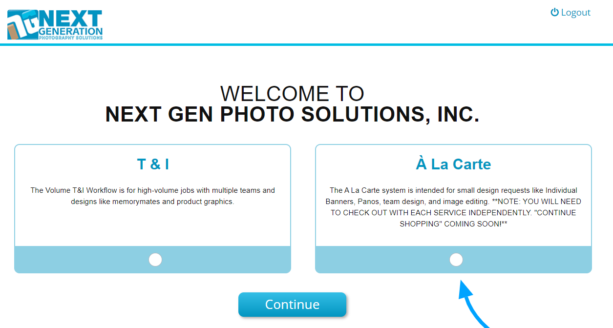 Screenshot of the Next Gen project creation page, with the 'À La Carte' option highlighted.