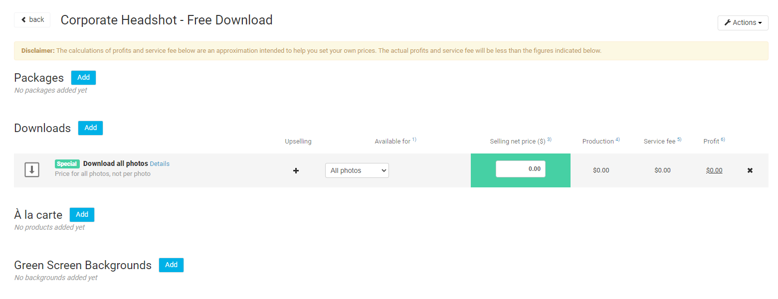Download All Photos priced at $0