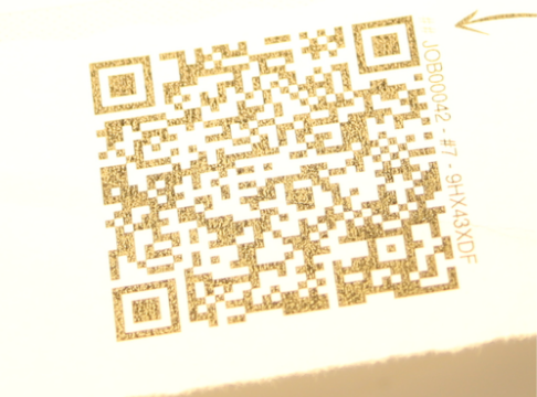 Light reflected in the black sections of the QR code