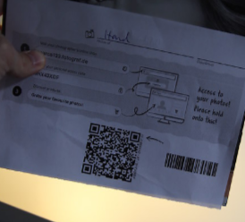 Backlit QR code