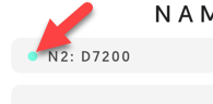 Entagged connected indicator in the app