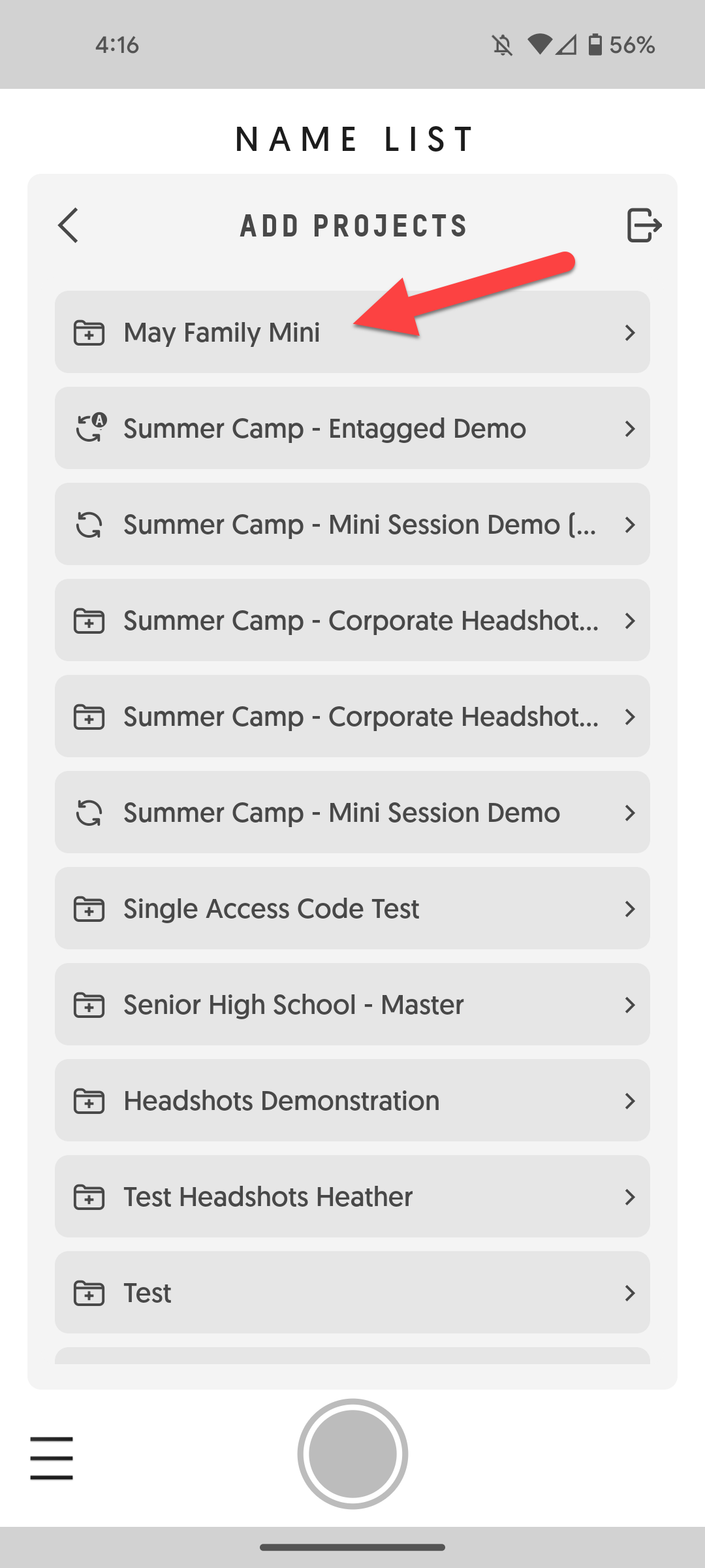 List of GotPhoto jobs available to import in Entagged