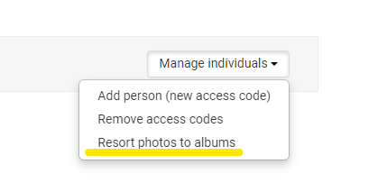 Manage individuals screen