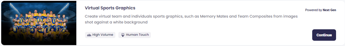 Next Gen sports team graphics service