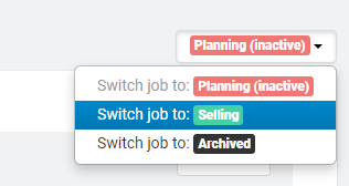 Toggle job to Selling