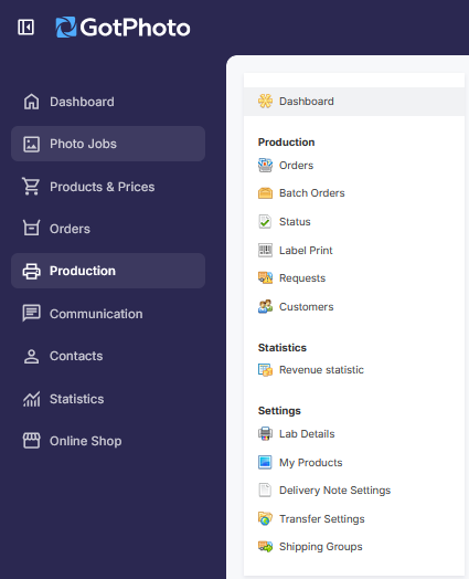 Product list page showing My Products section
