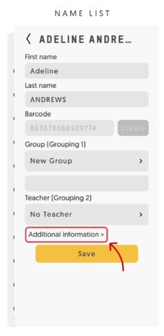 Entagged app screen to add new subject details.