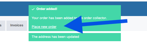 New order confirmation
