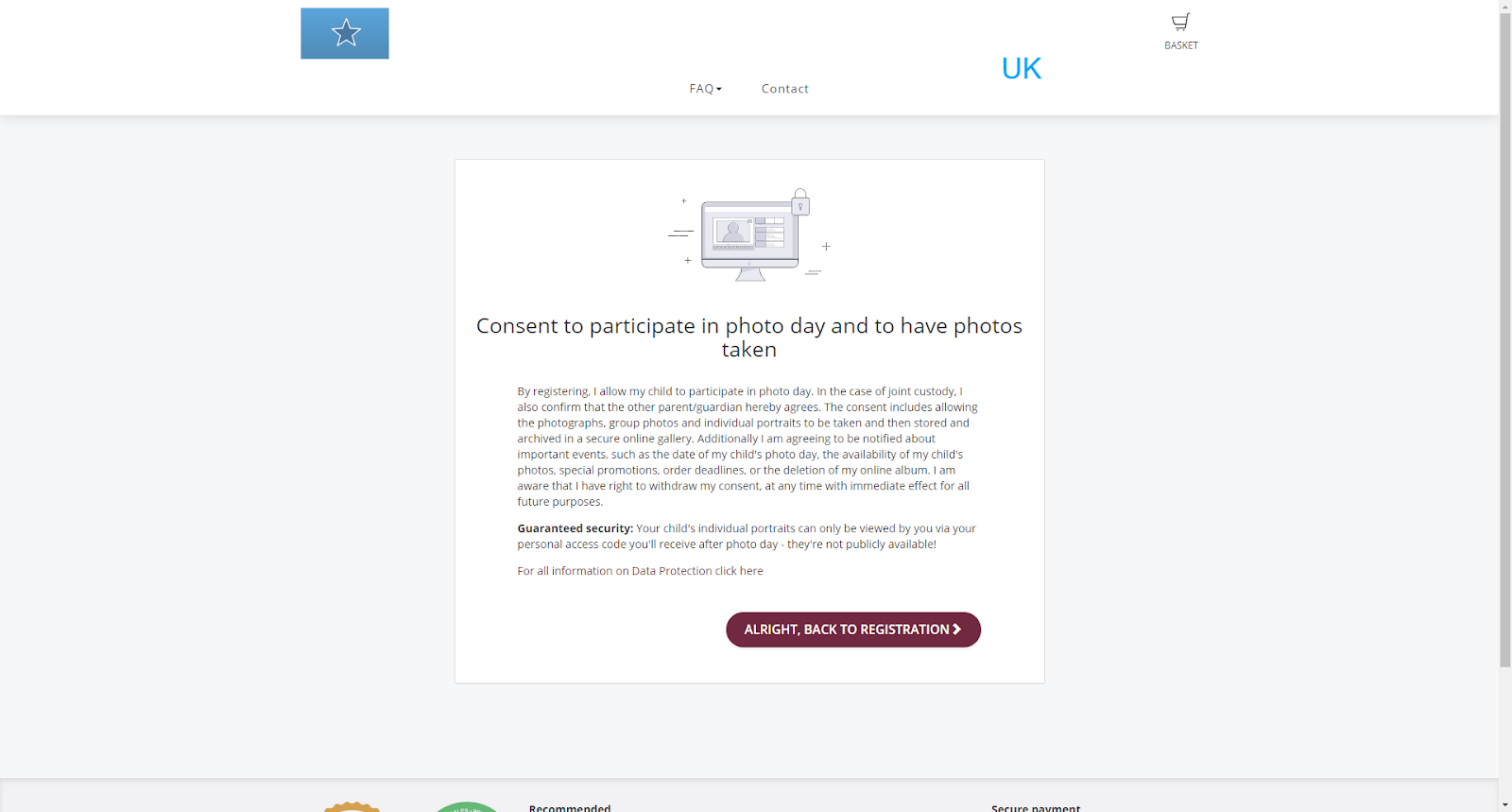 Consent for picture day with GDPR compliance
