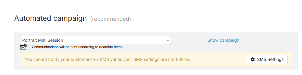 Saving settings after selecting the price list