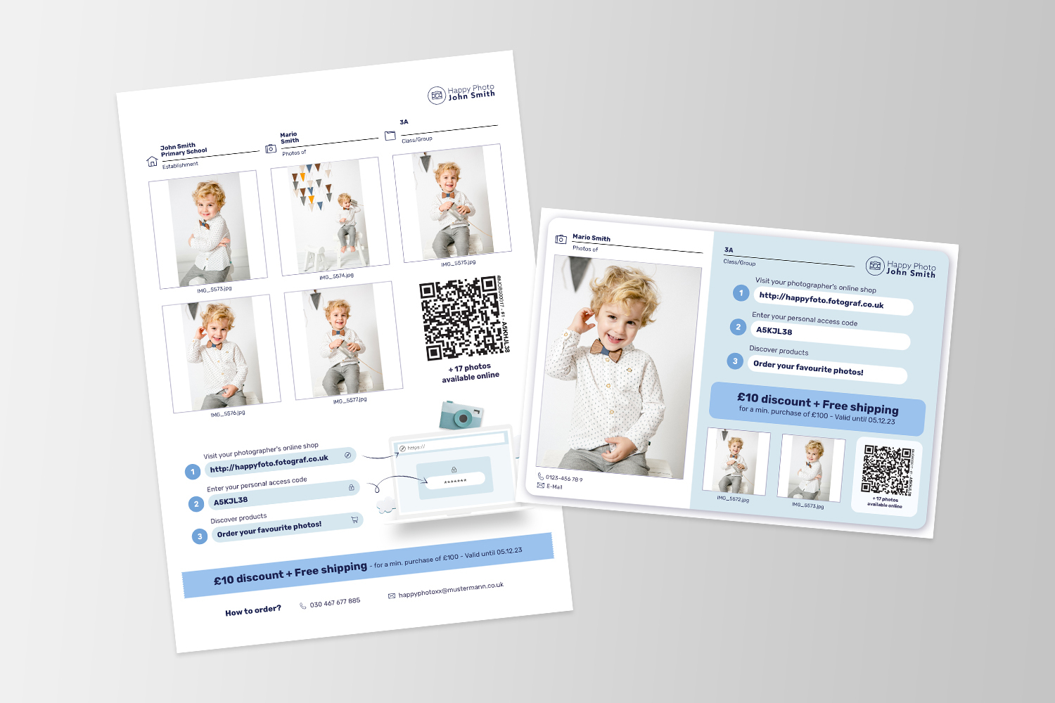 New contact sheet template preview